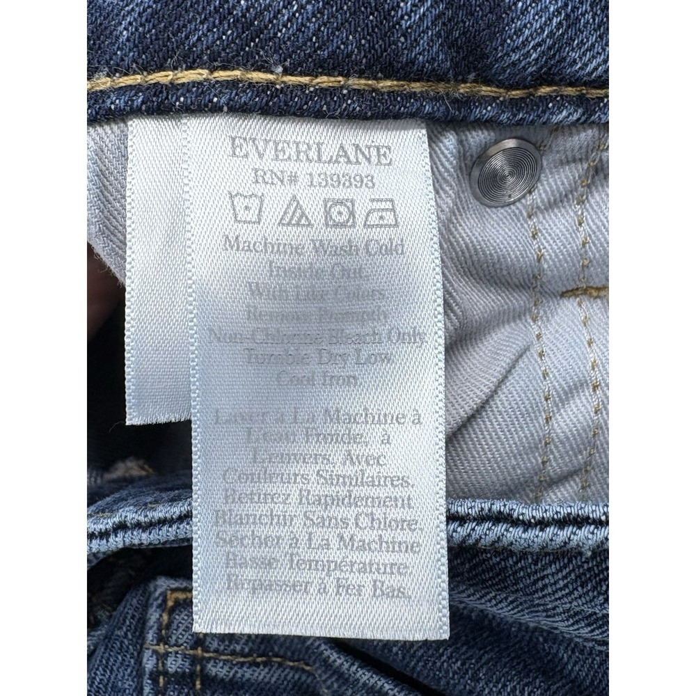Everlane Curvy Cheeky Straight Crop Jeans Women's 29 Blue Organic Cotton Stretch - Picture 5 of 11